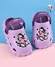 Cute Walk by Babyhug Disney Clogs with Minnie Mouse Applique - Purple