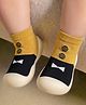 Cute Walk by Babyhug Slip On Sock Shoes - Black