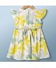 Dew Drops Cotton Woven One Piece Dresses/Frocks Sleeveless Floral Print PISTA 4-5 Years