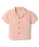 Bonfino Cotton Woven Shirt Resort Collar Half Sleeves Peach 18-24 Months