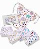 Polka Tots 100% Muslin Cotton Printed Pack of 5 Nappie - Multicolor