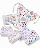 Polka Tots 100% Muslin Cotton Printed Pack of 5 Nappie - Multicolor