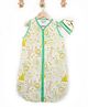 Polka Tots 100% Cotton Sleeping Bag with Cap - Jungle Print - Multicolor