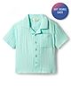 Bonfino 100% Cotton Woven Half Sleeves Resort Collar Solid Shirt - Mint