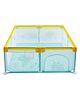 Babyhug Smart Portable Playpen with Safety Lock & Play Fence  Light Blue| Spacious Baby Play Area| Foldable Panels| Indoor & Outdoor Use| Easy to Assemble| Safe Play Zone for Babies & Toddlers