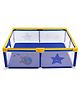 Babyhug Smart Portable Playpen with Safety Lock & Play Fence  Dark Blue| Spacious Baby Play Area| Foldable Panels| Indoor & Outdoor Use| Easy to Assemble| Safe Play Zone for Babies & Toddlers