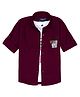 Charchit Cotton Woven Full Sleeves Typography Printed With Tee - Maroon