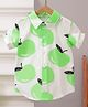 Mark & Mia Cotton Half Sleeves Shirt with Apple Print - Light Green