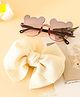 Babyhug Free Size Headbands With Bow Applique & Sunglasses - Yellow