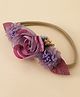 Bonfino Headband with Floral Applique Free Size - Purple