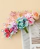 Babyhug Headbands With Floral Applique - Multicolor