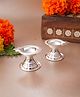 Mannash 925 Sterling Silver Blissful & Auspicious Silver Diya - Set of 2| Gifts for Family & Friends | with Certificate of Authenticity and 925 Stamp