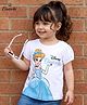 Babyhug Disney Single Jersey Knit Half Sleeves T-Shirt With Cinderella Graphics - White