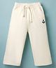 Kookie Kids Looper Knit Full Length Lounge Pant With Anchor Print - Off White