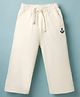 Kookie Kids Looper Knit Full Length Lounge Pant With Anchor Print - Off White