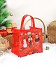 Rosada Christmas Special Jelly Tote Bag | Multipurpose Trendy Transparent Waterproof Hand Bag for Outing, Gifting, Picnic & Travel for Kids, Color- Red