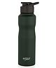 Sizzle Orbit Stainless Steel Sports Water Bottle 750 ml | Single Wall, Leak Proof Flip Top Lid, Light Weight, BPA Free | For School, Office, Gym, Travelling | Dark Green