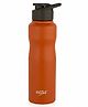 Sizzle Orbit Stainless Steel Sports Water Bottle 750 ml | Single Wall, Leak Proof Flip Top Lid, Light Weight, BPA Free | For School, Office, Gym, Travelling | Orange