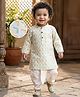 Babyhug Cambric Cotton Woven Full Sleeves Kurta Dhoti Set with Print - Multicolor