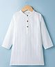 Babyhug 100% Cotton Woven Full Sleeves Embroidered Kurta -White