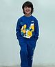 Nap Chief Cotton Blend Knit Mickey & Friends Featuring Full Sleeves Donald Duck Printed Winter Sweatshirt & Joggers Set - Blue
