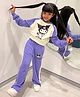 Nap Chief 100% Cotton Knit Hello Kitty Featuring Full Sleeve Sanrio Kuromi Printed Sweatshirt And Trousers Set - White
