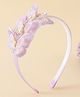 Pine Kids Free Size Hair Band With Butterfly Applique - Purple