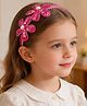 Babyhug Free Size Hair Bands with Floral Applique - Fuchsia