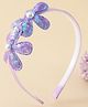 Babyhug Free Size Hair Band With Sequinned Floral Applique - Purple