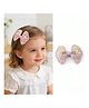 Pine Kids Free Size Bow & Butterfly Clips Pack of 2 - Light Pink & Light Purple