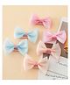 Pine Kids Free Size Bow & Butterfly Clips Pack of 6- Multicolor