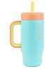 House Of Quirk 530 ml Kids Tumbler Stainless Steel with Handle & Lid Leakproof Hot & Cold Travel Mug, Double Wall Vacuum Insulated Fits Car Cup Holder - Tutti Frutti