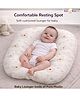 NeonateCare baby lounger nest bed for tummy time - Cream teddy print Pure Muslin fabric