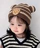 Priaansha Creations Woven  Teddy Bear Applique Detailed Cap - Brown - 45 Cms
