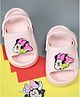 Yellow Bee Solid Back Sling Clogs With Disney Mickey & Friends Featuring Minnie Mouse Character Rotating Charms - Pink