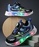 FEETWELL SHOES Colour Blocked Abstract Designed BOA System Closure LED Shoes - Blue