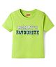 Babyhug Cotton Knit Half Sleeves T-Shirt with Mommy's Favourite Print - Light Green
