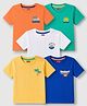 Babyhug Cotton Knit T-Shirts Half Sleeves with Graphics MULTICOLOR 3-6 Months Pack of 5