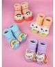Yellow Bee Cotton Knit Pack Of 4 Unicorn Cloud & Rainbow 3D Applique Detailed Socks - Multi Colour