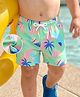 Mark & Mia Palm Tree Printed Swimming Trunk - Light Green