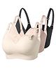 Momcozy Pack Of 3 Solid Maternity & Nursing Bras - Multi Colour