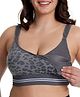Momcozy Leopard Pattern Printed Hands Free Pumping Bra - Leopard Grey