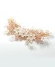 Aabacus Floral Detailed Beads & Pearls Embellished Hair Brooch - Light Pink
