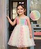 Mark & Mia Woven Sleeveless Smocked Party Dress with Butterfly Applique - Multicolor