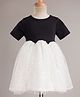Mark & Mia Woven Half Sleeves Party Dress with Sequin Detailing- Black