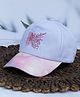 DukieKooky Floral & Butterflies Embroidered Glittered Baseball Cap - White - Circumference 54 Cm