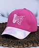 DukieKooky Glitter Embellished Quaver Note In Heart Embroidered Baseball Cap - Purple - Circumference - 54 Cms