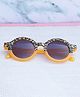 DukieKooky Abstract Designed UV Protected Round Sunglasses - Yellow