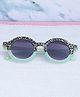 DukieKooky Abstract Designed UV Protected Round Sunglasses - Green