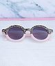 DukieKooky Abstract Designed UV Protected Round Sunglasses   - Grey
